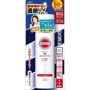 コーセー サンカット 日焼け止め 透明 スプレー 無香料 90g SPF50+ PA++++