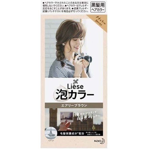 花王 リーゼ 泡カラー エアリーブラウン 髪染め 黒髪用 ヘアカラー