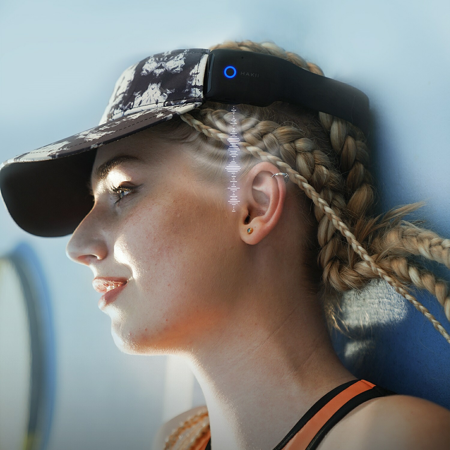 HAKII MIXV ハキイ無界 サンバイザー式 ワイヤレス イヤホン Bluetooth ワイヤレスイヤホン Bluetoothイヤホン イヤフォン オープンイヤー 耳を塞がない オンライン 防水 スポーツ 8時間使用 送料無料 - 画像 (6)