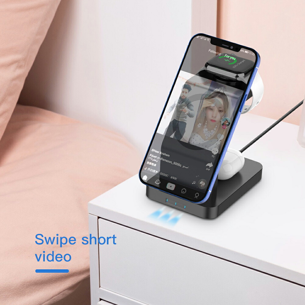 RURILIFE ルリライフ 3in1 MAGNETIC スマホ ワイアレス 充電器 ワイヤレス充電器 スマホ充電器 置くだけ ワイヤレス 置くだけ充電器 スマホスタンド アンドロイド スマートフォン 白 Qi規格 iphone iphone12 iphone13 pro Max 対応 Galaxy S8/S8+ S9/S9+ Note10等 - 画像 (9)