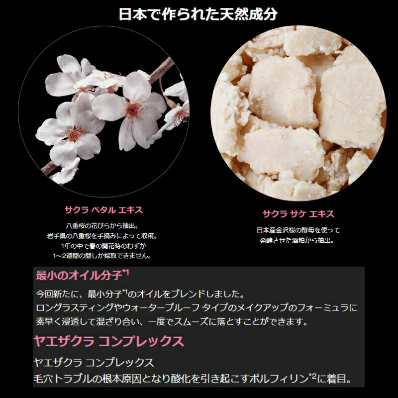 ネコポス速達!シュウ ウエムラ フレッシュ クリアサクラ クレンジングオイル 4ml*5枚 合計20ml お試しセット サシェサンプル トラベルサイズ メイク落とし 化粧落とし 99%天然由来 日本の八重桜由来成分 最小分子採用 洗浄 整肌成分 スキンケア SHU UEMURA shu uemura - 画像 (2)