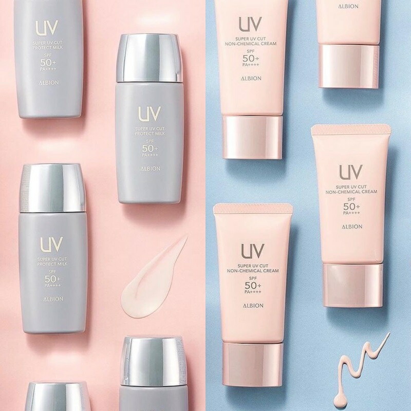 アルビオン スーパー UV カット プロテクト ミルク 日やけ止め用乳液 メイクアップベース 化粧下地 40ml 発光感 UV効果 UVカット 紫外線カット 紫外線対策 日やけ止め スーパーウォータープルーフ 落ちにくい 長時間持続 みずみずしい うるおい ALBION albion - 画像 (6)