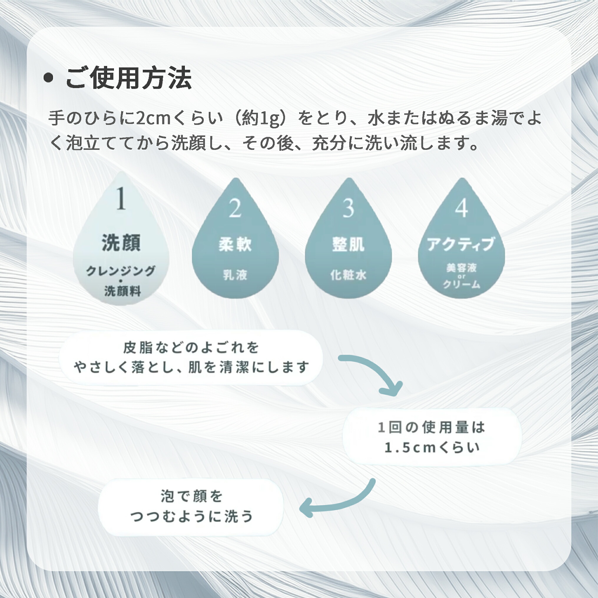アルビオン アンフィネス ノイズ クリア ジェルフォーム 洗顔料 120g 洗顔フォーム 吸着力 濃厚 濃密 弾力 ハリ ツルン なめらか 上質 すっきり 清潔感 うるおい 明るい ALBION albion - 画像 (4)
