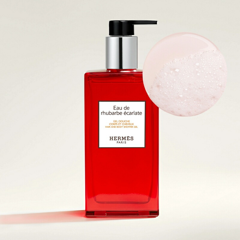 HERMES エルメス ヘア&ボディ シャワージェル #オー ドゥ ルバーブ エカルラット 200ml〈髪・ボディ用洗浄料〉レフィラブル フランス製 ラッピングセット 紙袋・リボン付き プレゼント・ギフトにお勧め お祝い お礼 記念日 誕生日 シーズナルイベント 最適 シャンプー - 画像 (2)