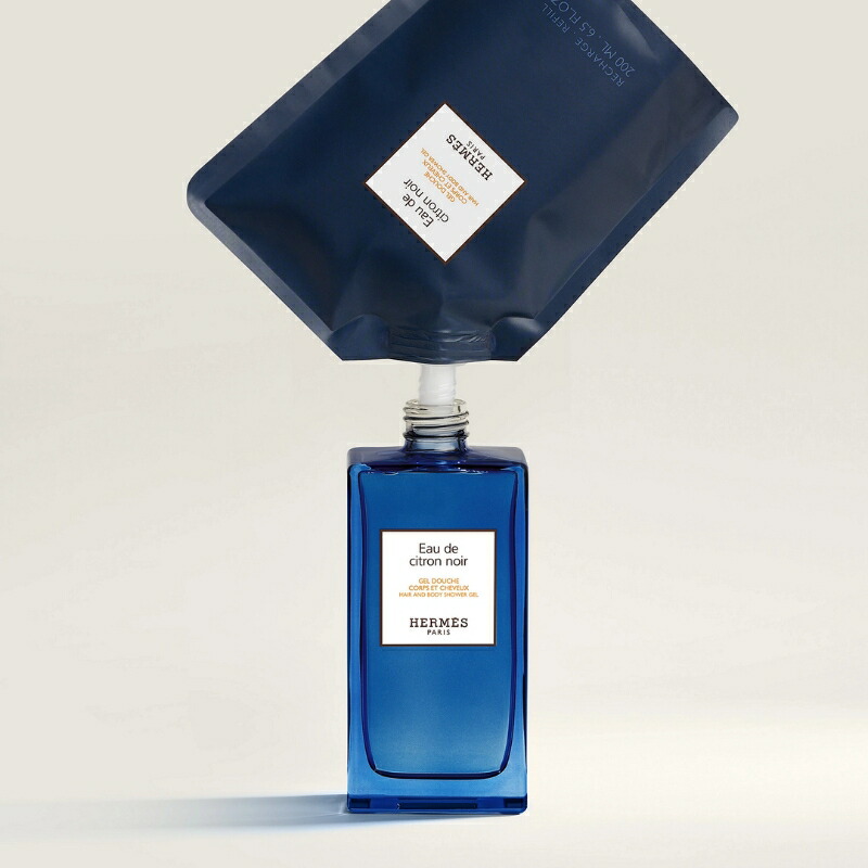 HERMES エルメス ヘア&ボディ シャワージェル #オー ドゥ シトロン ノワール 200ml〈髪・ボディ用洗浄料〉レフィラブル フランス製 ラッピングセット 紙袋・リボン付き プレゼント・ギフトにお勧め お祝い お礼 記念日 誕生日 シーズナルイベント 最適 シャンプー ソープ - 画像 (3)