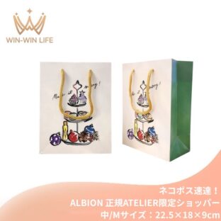 ネコポス速達！アルビオン ALBION albion 純正 正規ATELIER限定ショッパー（中/Mサイズ：22.5cm×18cm×9cm）ブランドショッパー/ブランド紙袋/ペーパーバッグ/ショッピングバック/ショッパー/ショップ袋/ショッピング袋/紙袋