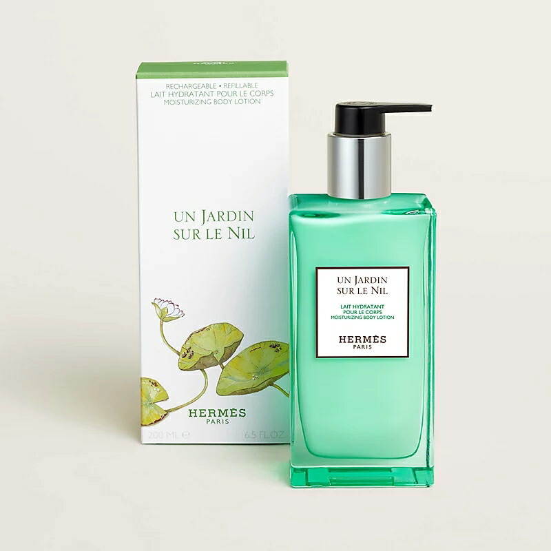 HERMES エルメス モイスチャライジング ボディローション #ナイルの庭 200ml〈ボディローション〉レフィラブル フランス製 ラッピングセット 紙袋・リボン付き プレゼント・ギフトにお勧め お祝い お礼 記念日 誕生日 シーズナルイベント 最適 うるおい 乾燥防止 荒れ防ぐ - 画像 (2)