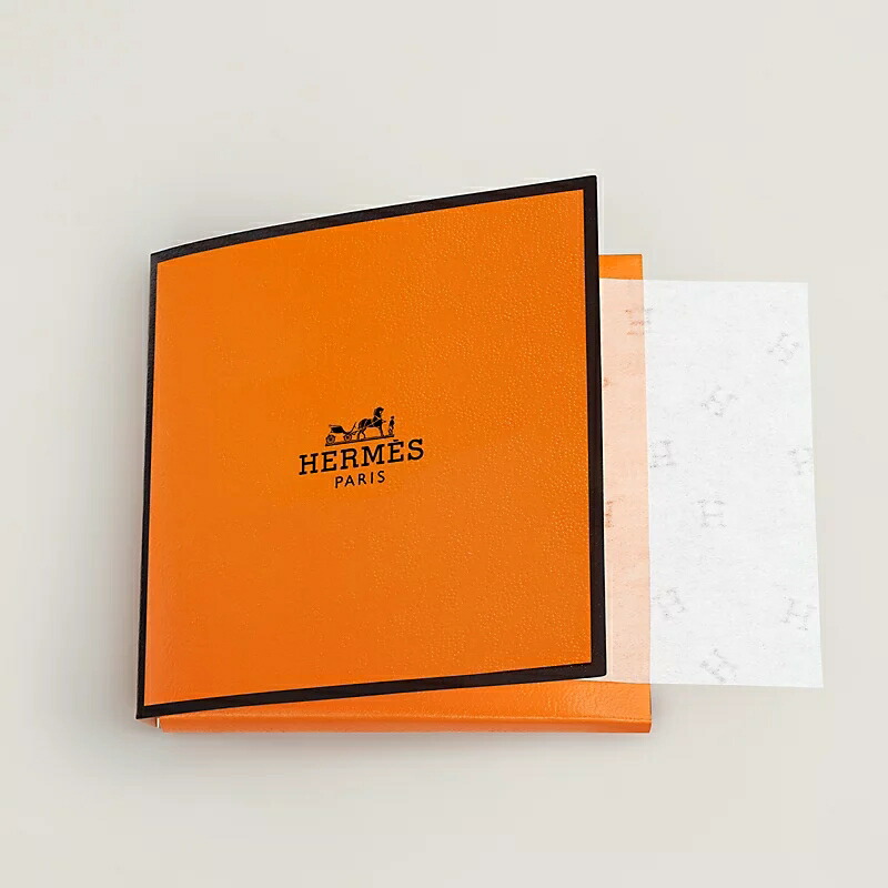 HERMES エルメス プラン・エア ブロッティング ペーパー パピエ ドゥ ソワ 100枚〈フェイスペーパー〉日本製 ラッピングセット 紙袋・リボン付き プレゼント・ギフトにお勧め お祝い お礼 記念日 誕生日 シーズナルイベント 最適 皮脂を吸い取るペーパー あぶらとり紙 - 画像 (2)
