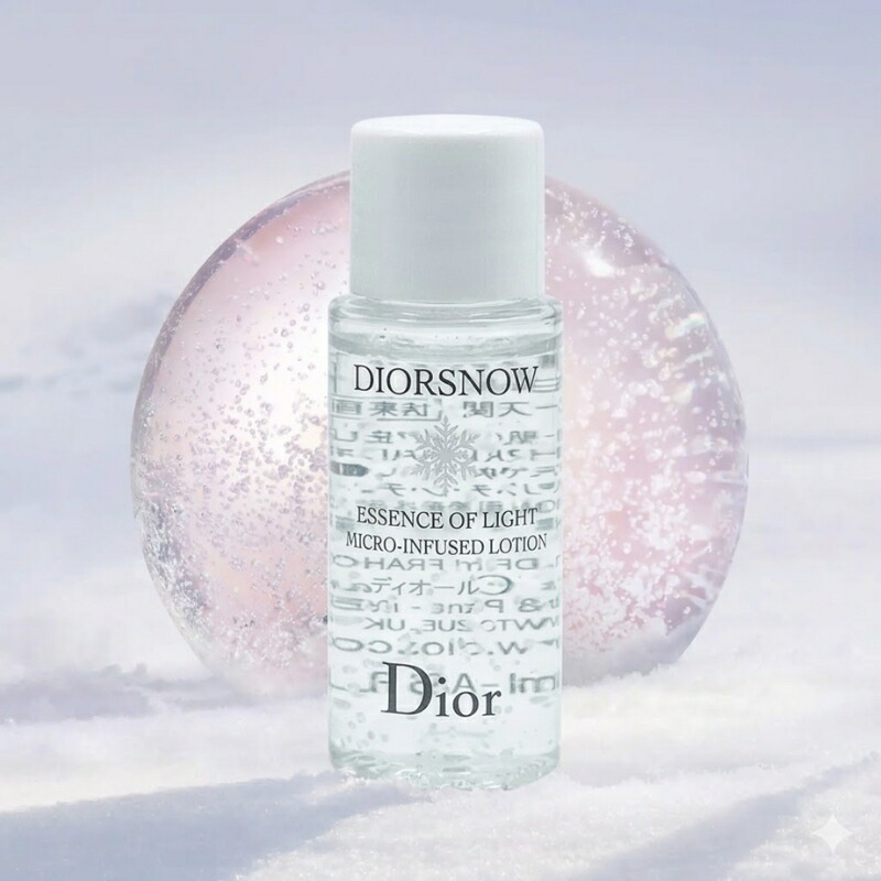 ネコポス速達!DIOR ディオール スノー エッセンス オブ ライト マイクロ ローション(薬用化粧水)10ml 外箱なし ミニサイズ 特製サイズ フランス製 サンプル スキンケア ローション 透明感 保湿 - 画像 (2)