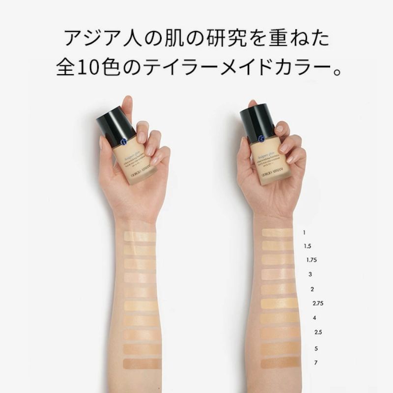 ネコポス速達!アルマーニ ビューティ デザイナー グロー ファンデーション #3 ベージュ 5ml〈リキッドファンデーション〉外箱なし ミニサイズ 特製サイズ サンプル 透明感・輝きプラス 長時間うるおい持続 くすみ対策 スキンケア成分配合 GIORGIO ARMANI giorgio armani - 画像 (5)