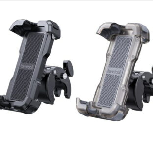 改良版 Lamicall 片手操作 自転車用 スマホ ホルダー スタンド：簡単取付 ロードバイク ワンタッチ スマートフォンホルダー, 自転車携帯ホルダー, 自転車すまほホルダー, クロスバイク用 携帯置き , iphone, バイク用 スマホ固定 360度回転 オートバイ 落下防止