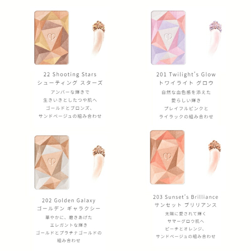 クレ・ド・ポー ボーテ ル・レオスールデクラ 4色 フェイスカラー ハイライティングパウダー 10g 上品 ツヤ 躍動感 透明感 立体感 美しい仕上がり 輝く印象 うるおい 保湿 天然成分 長時間持続 肌あれ防止 CPB cpb 資生堂 SHISEIDO shiseido - 画像 (2)