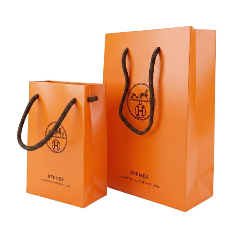 ネコポス速達!HERMES エルメス ショッパー(Sサイズ or Mサイズ)、メッセージカード、ミニ封筒 3点セット 正規 オレンジ 紙袋 ショップ袋 手提げ袋 ブランド袋 ラッピング ギフト プレゼント 贈り物 誕生日 お祝い お礼 記念日 シーズナルイベント - 画像 (2)