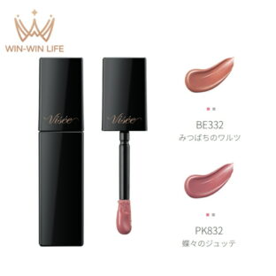ヴィセ ネンマクフェイク リキッド BE332 みつばちのワルツ & PK832 蝶々のジュッテ 6ml 淡いミルキィトーンの限定色 色気のあるボリューミィな唇へ つけたての色 粘膜色 美容液成分 口紅 リップカラー リップグロス Visee